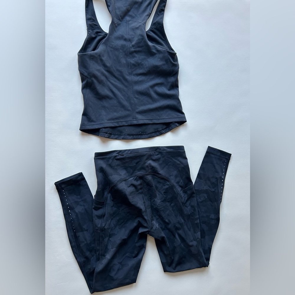 SET Lululemon Athletica Black Camouflage Leggings - Picture 3 of 10